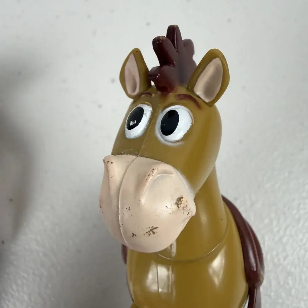 Disney Pixar Toy Story Woody Cowboy Bendy Toy and Bullseye 4.5
